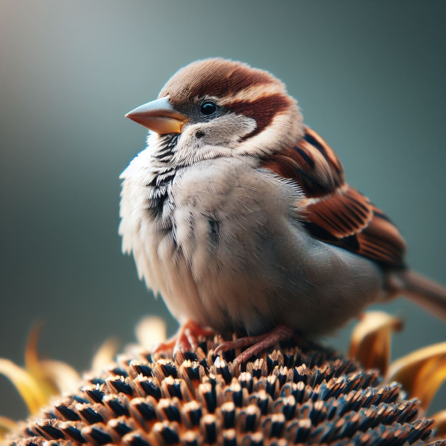 Free ai generated bird house sparrow illustration