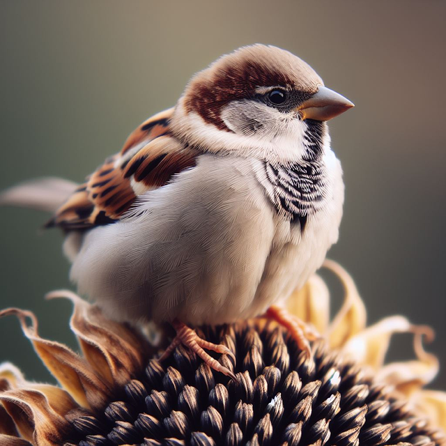 Free ai generated bird house sparrow illustration
