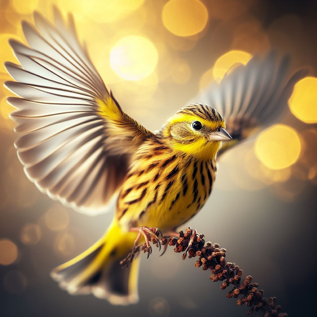 Download free HD stock image of Ai Generated Bird Free ai generated bird goldammer illustration