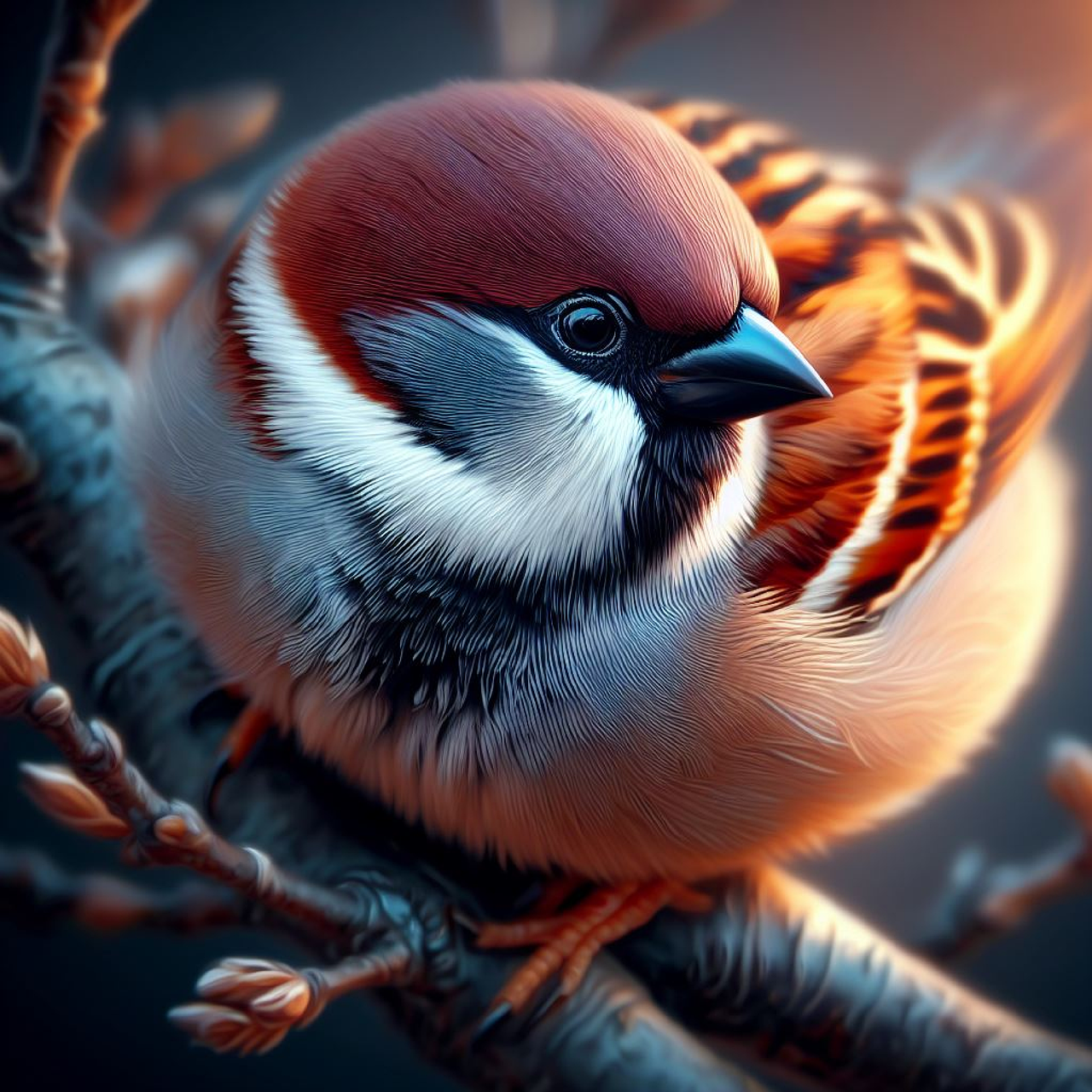 Download Ai Generated Field Sparrow Tree Sparrow Royalty Free Stock