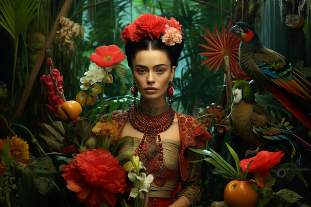 Free woman beauty jungle illustration