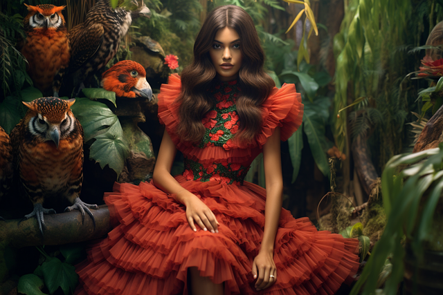Free woman beauty jungle illustration