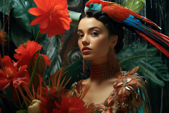 Free woman beauty jungle illustration