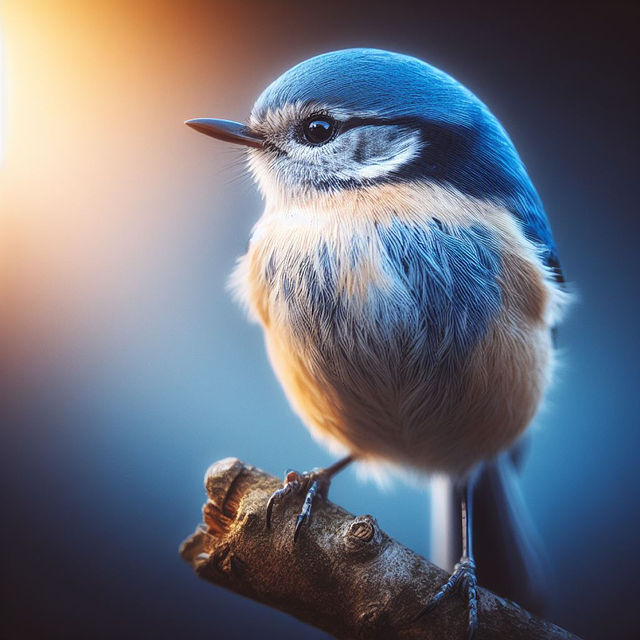 Free ai generated bird blue tit illustration