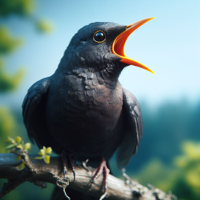 Download free HD stock image of Ai Generated Bird Free ai generated bird blackbird illustration