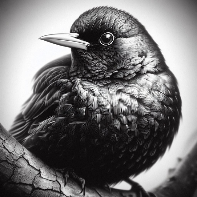 Download free HD stock image of Ai Generated Bird Free ai generated bird blackbird illustration
