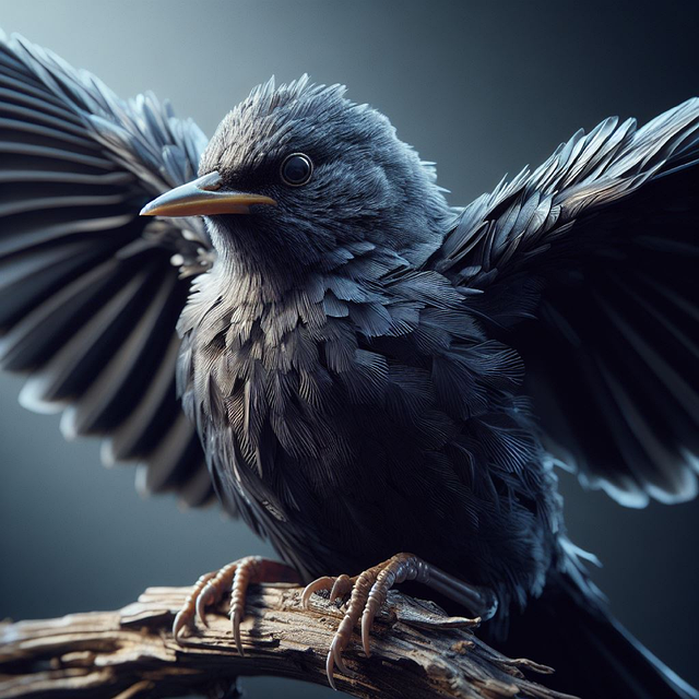 Download free HD stock image of Ai Generated Bird Free ai generated bird blackbird illustration