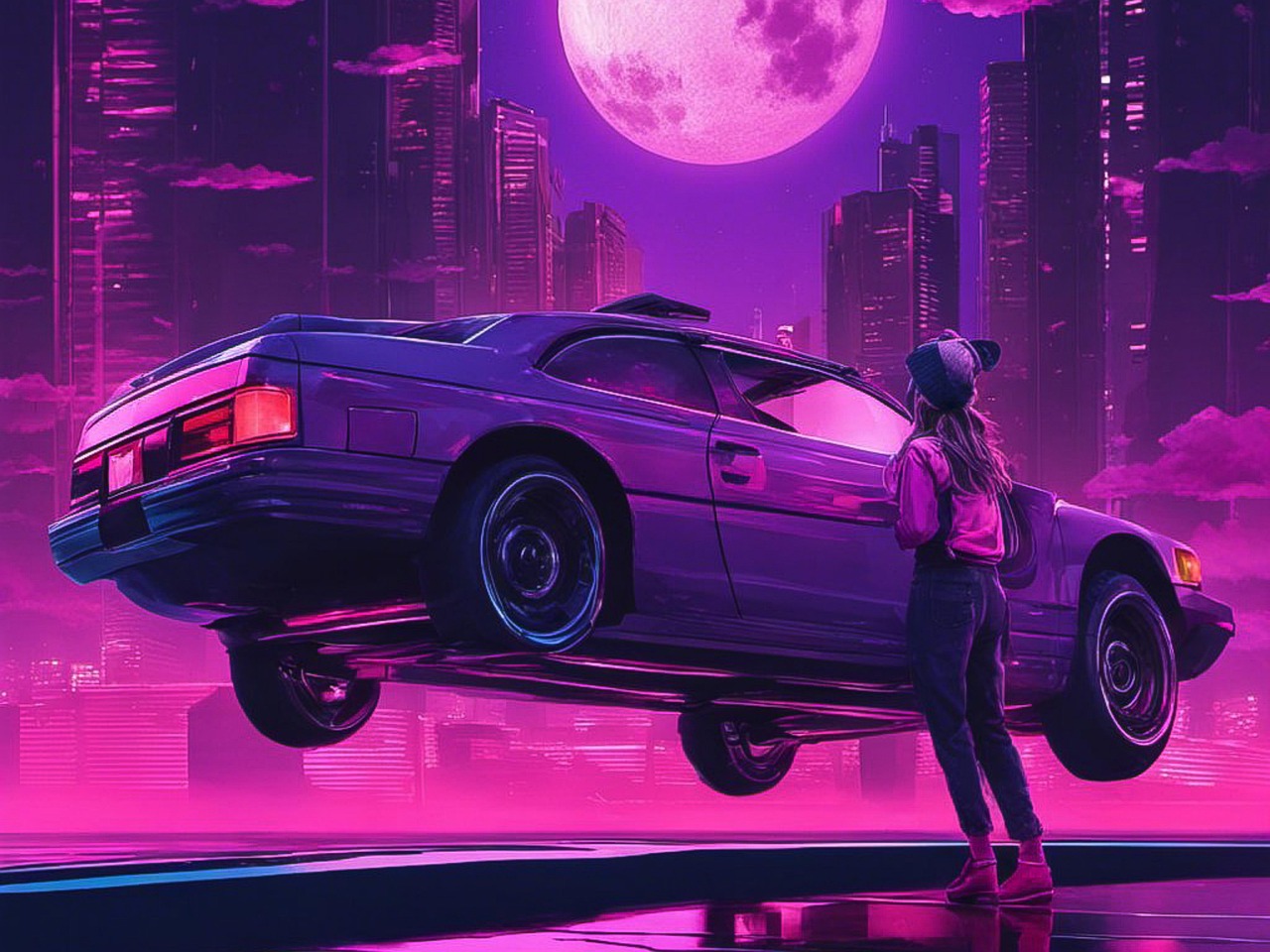 download-car-fantasy-pink-royalty-free-stock-illustration-image