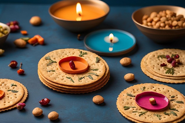 Free ai generated cookies diwali illustration