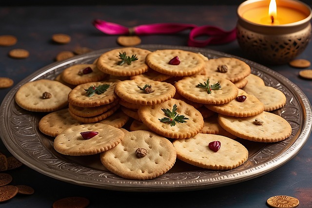Free ai generated cookies diwali illustration