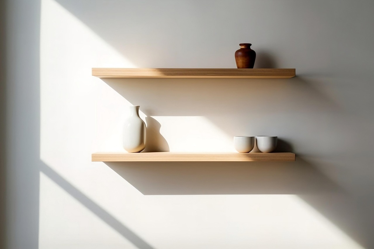 Snapshot of Protuberant Textured Apartment Storage Shelves