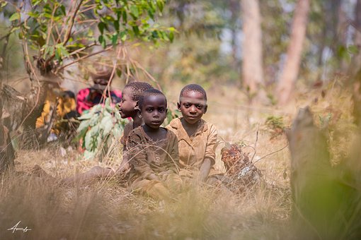 Kind, Junge, Burundi, Gruppe