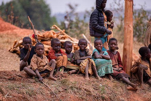 Kinder, Gruppe, Burundi, Afrika, Familie