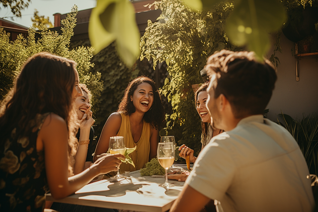 Free friends women wine illustration