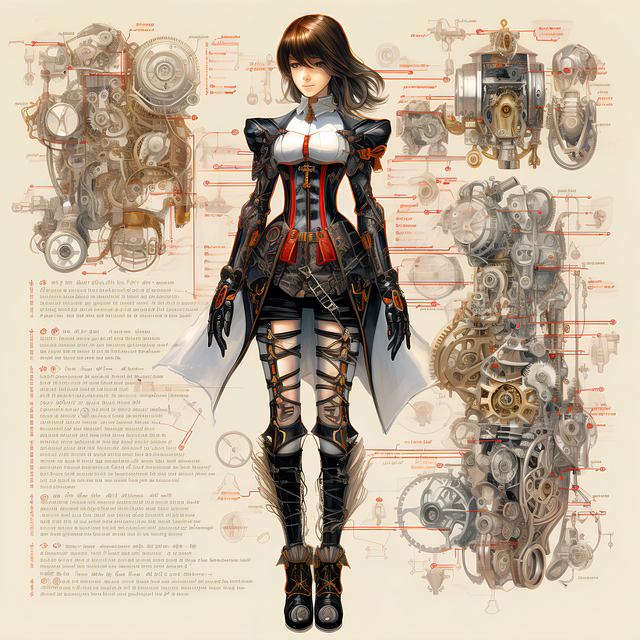 Free ai generated woman robot illustration