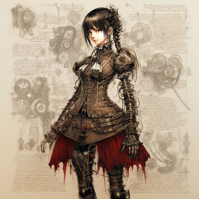 Free ai generated woman robot illustration