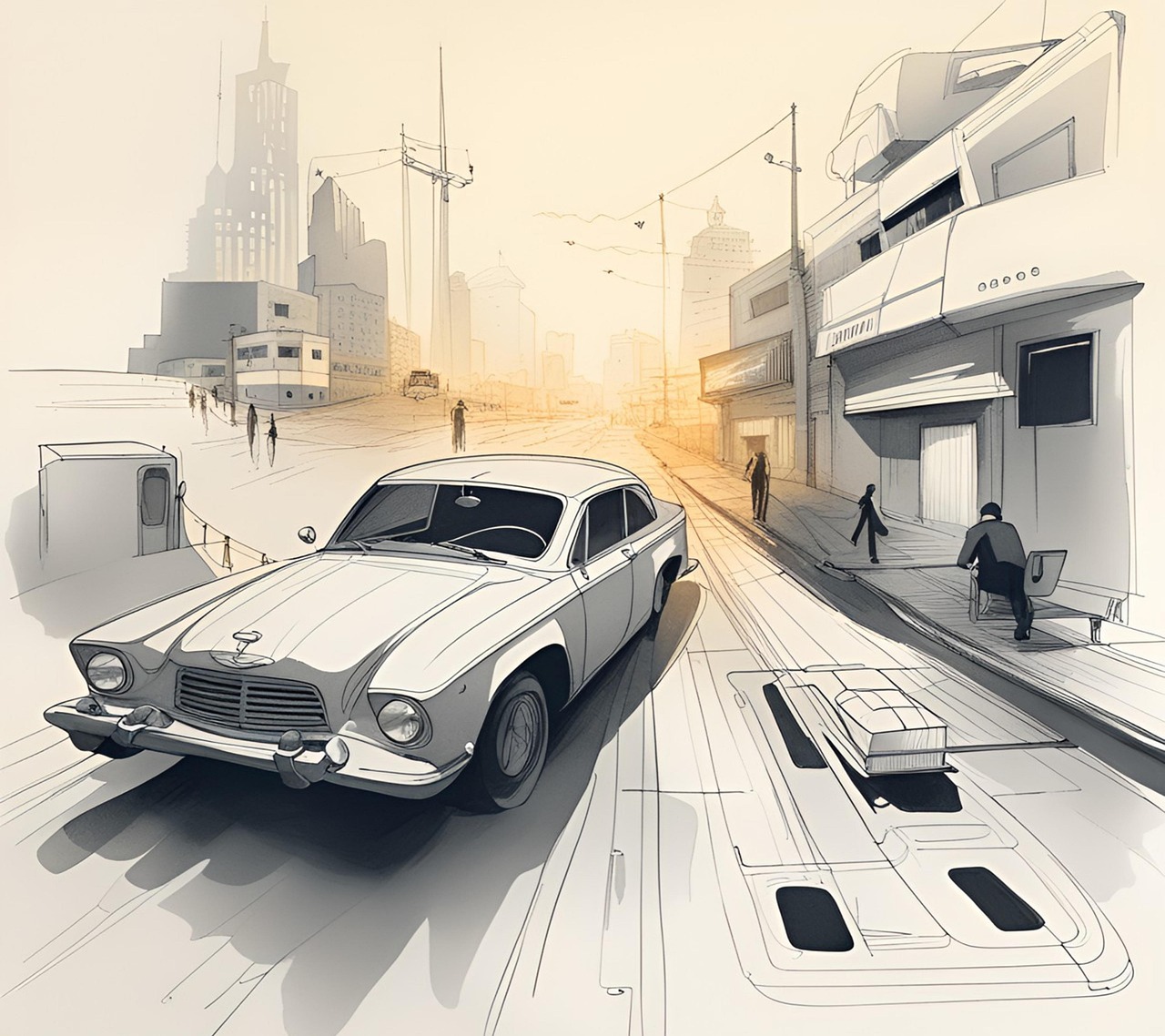 Download Self Drawn, Auto, Ia. Royalty-Free Stock Illustration Image ...