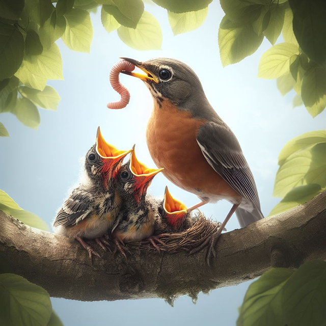 Free robin bird plumage illustration