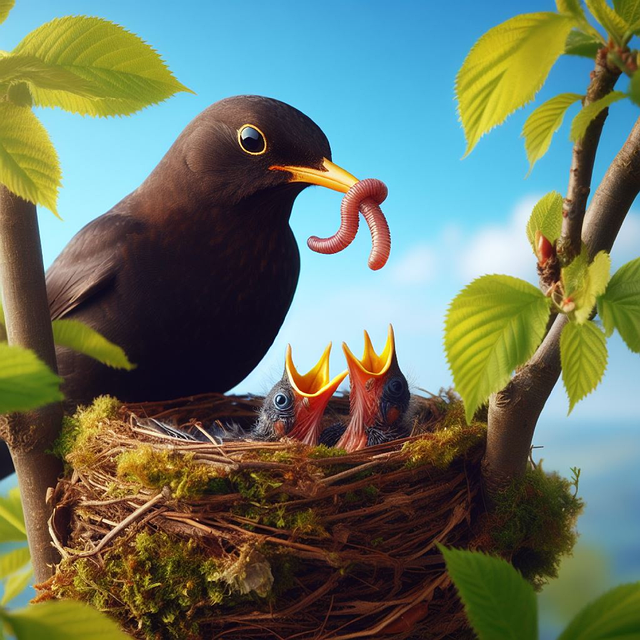 Free blackbird bird plumage illustration