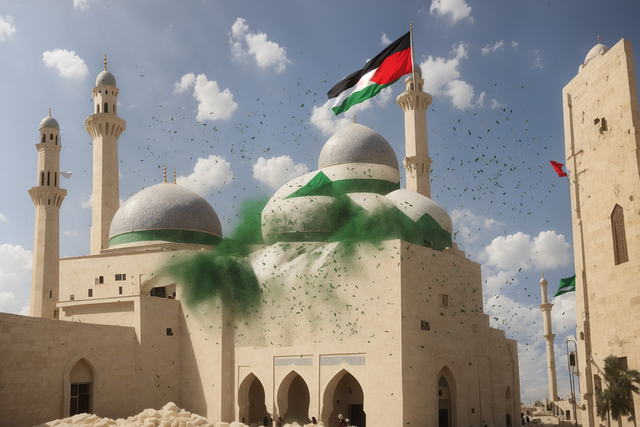 Free ai generated mosque temple illustration
