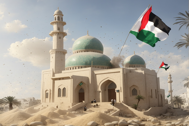 Free ai generated mosque temple illustration