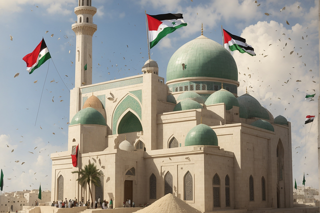 Free ai generated mosque temple illustration
