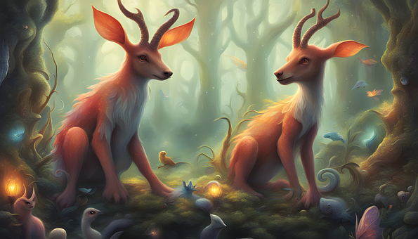 Ai Generiert, Kreaturen, Tiere, Wald