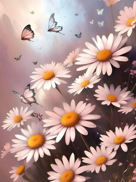 Free Ai Generated Daisies illustration and picture