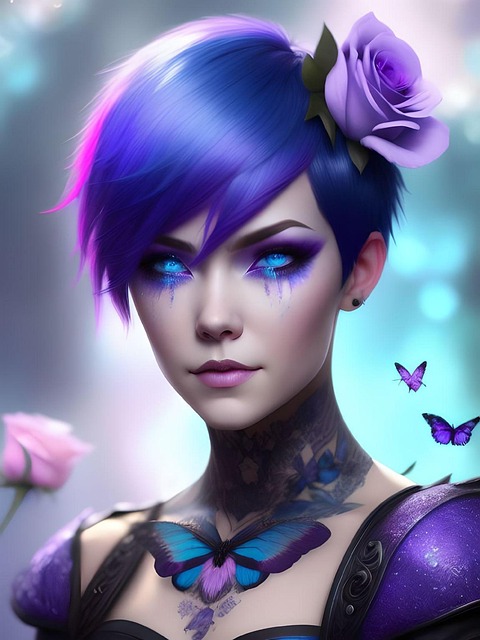 Free Purple Girl illustration and picture