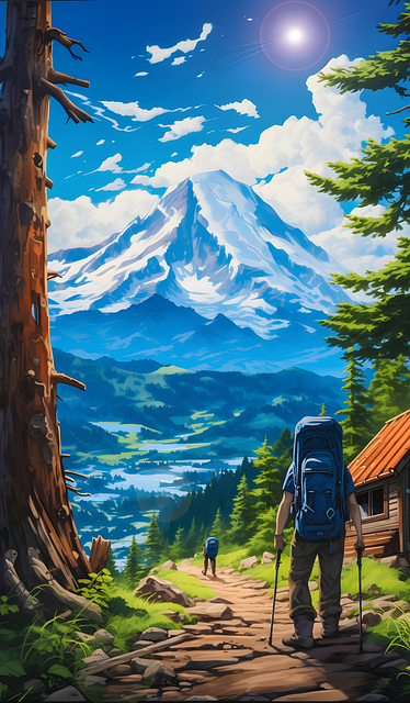 Free Ai Generated Mountain illustration and picture