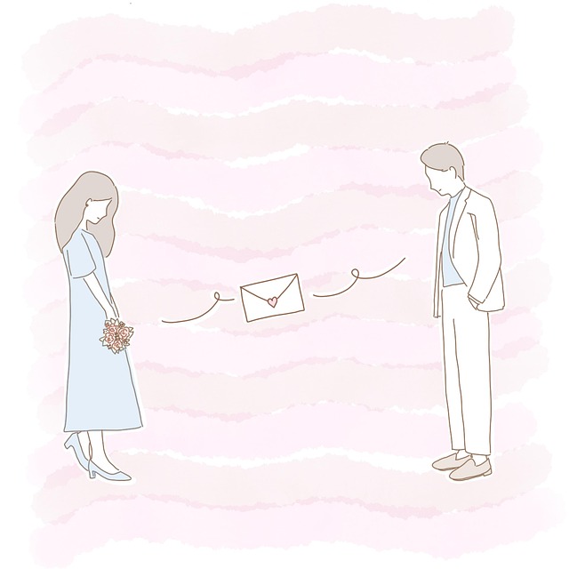 Free couple love letter illustration