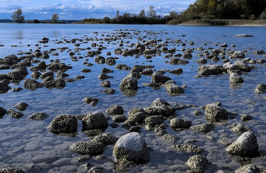 Sten, Kyst, Chiemsee, Natur, Vand