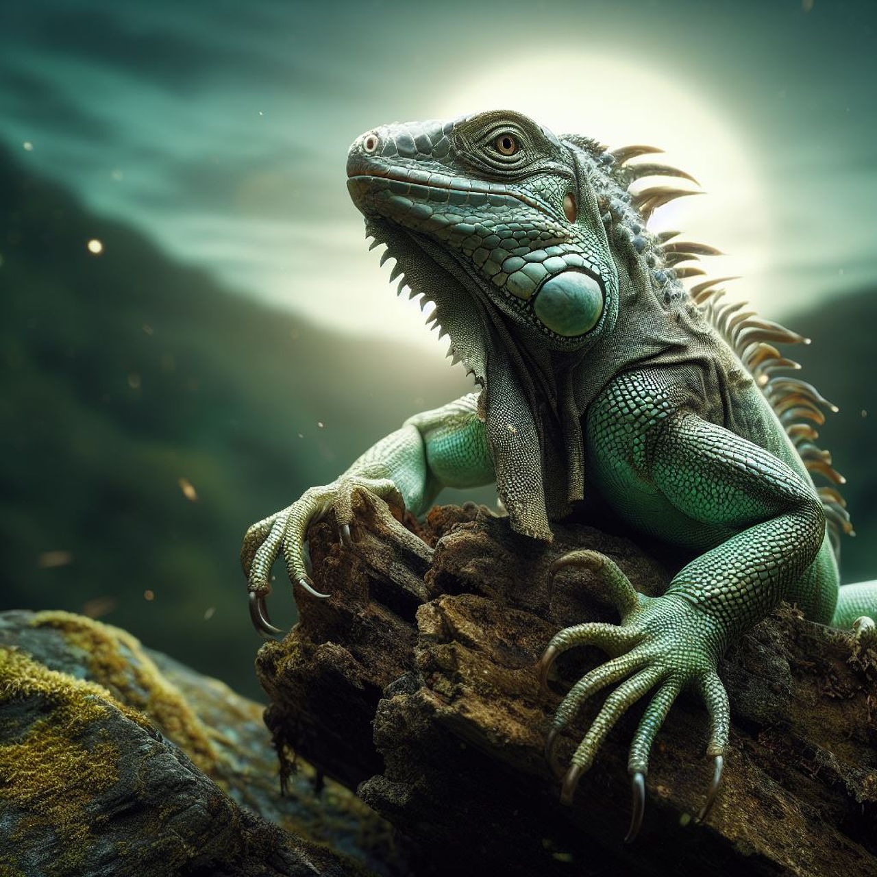 Free ai generated iguana reptile illustration