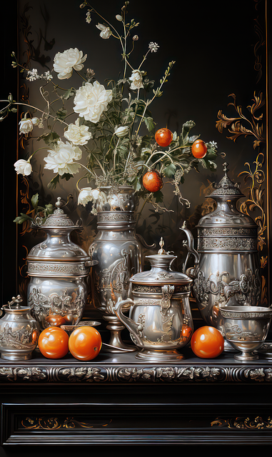 Free ai generated flowers tableware illustration