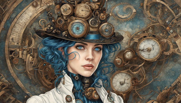 Ai Generiert, Frau, Steampunk, Hut