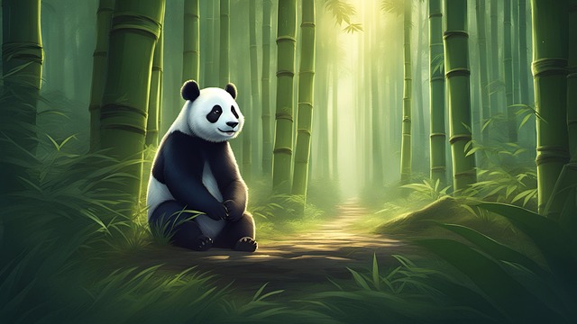 Free panda light animal illustration