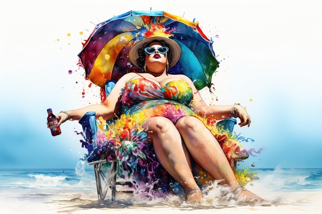 Download free HD stock image of Ai Generated Lady Free ai generated lady beach illustration