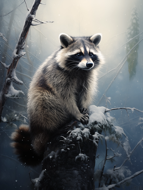 Free Ai Generated Raccoon illustration and picture