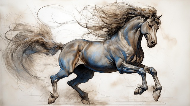 Free ai generated nature horse illustration
