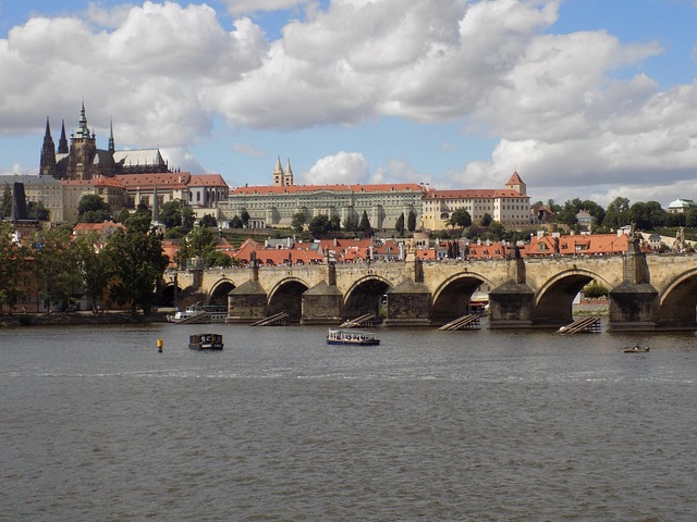 Praag, Stad, Rivier, Brug, Het Platform