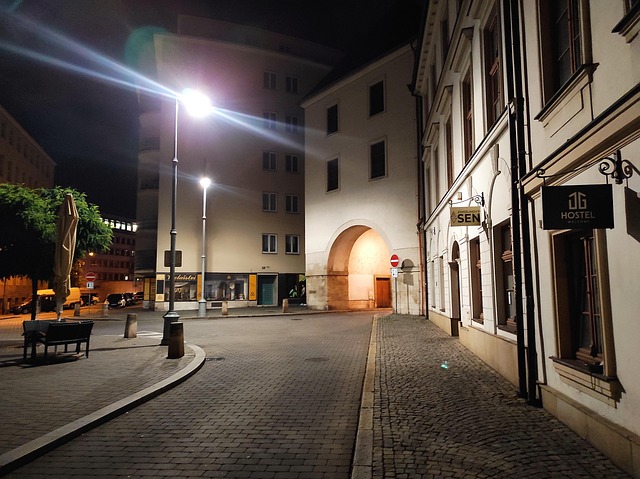 Tsjechië, Avond, Stad, Nacht, Straat