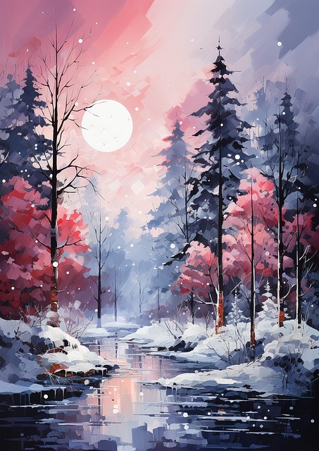 Free sky clouds snow illustration