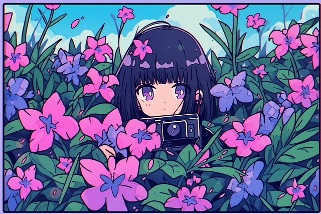Free anime species flowers illustration
