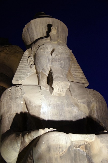 Luxor, Farao, Ramses, Statue, Nocturne