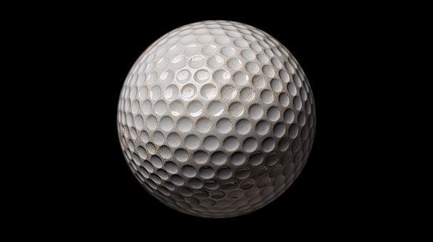 Golf, Golfball, Sport, Weiß, Schwarz