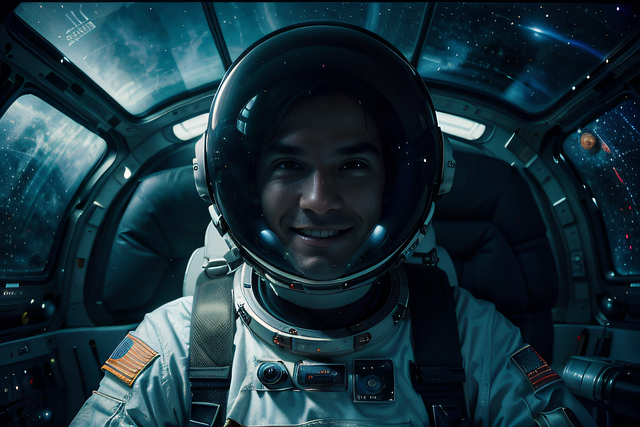 Free astronaut man space illustration