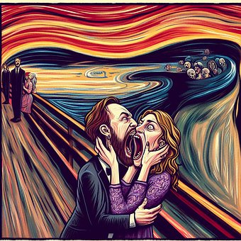 Schrei, Kuss, Klimt, Kunst, Munch