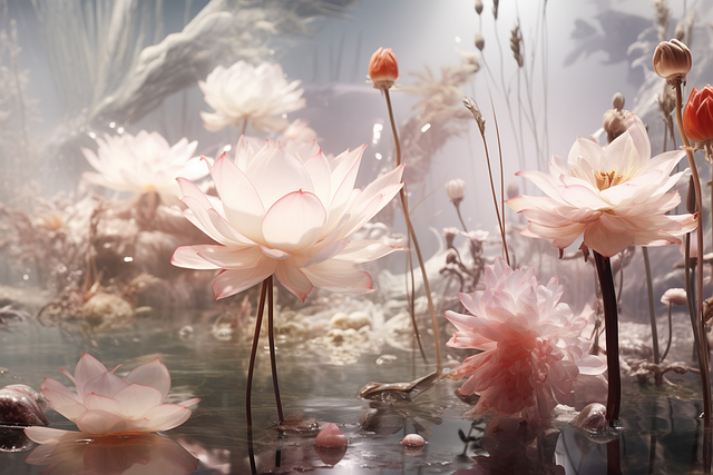 Free Ai Generated Lotus illustration and picture