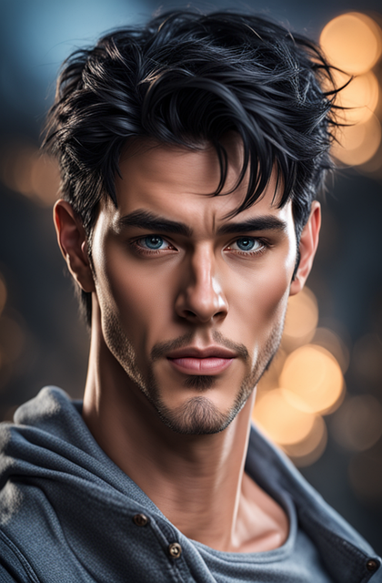 Free ai generated man serious illustration