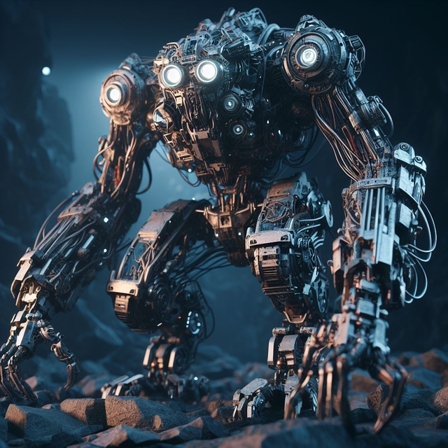 Free robot alien machine illustration